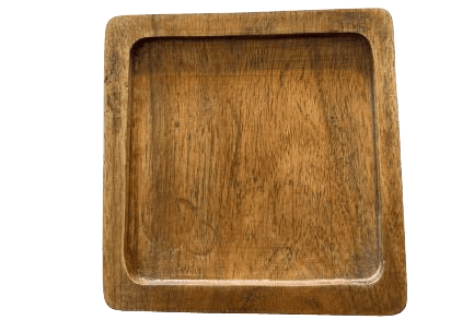 Handcrafted square wooden coaster for table decor
