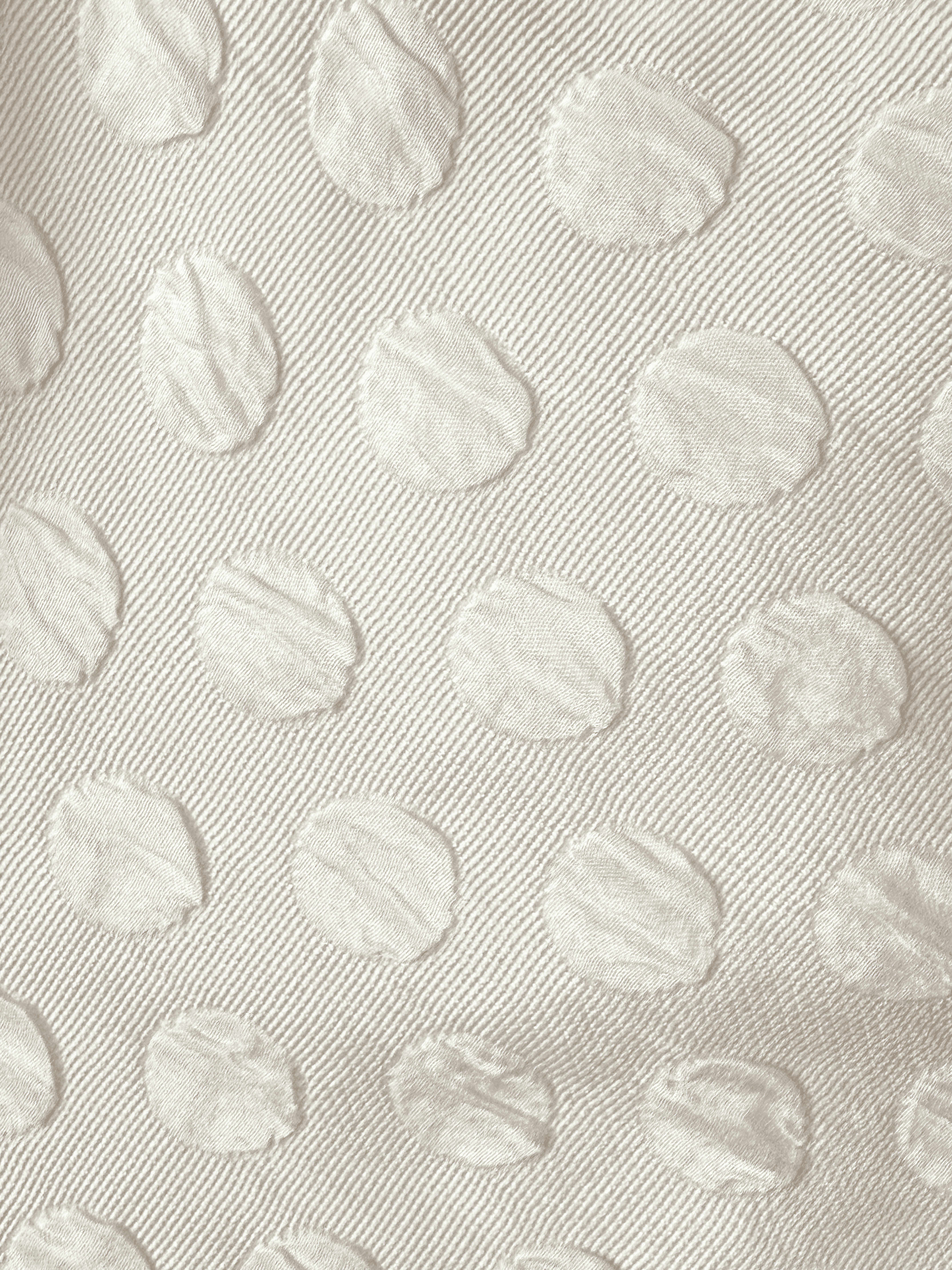 Close up of white fabric