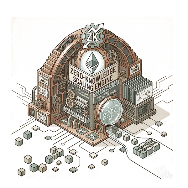 Diagram showing How Zero-Knowledge Tech Scales Blockchain