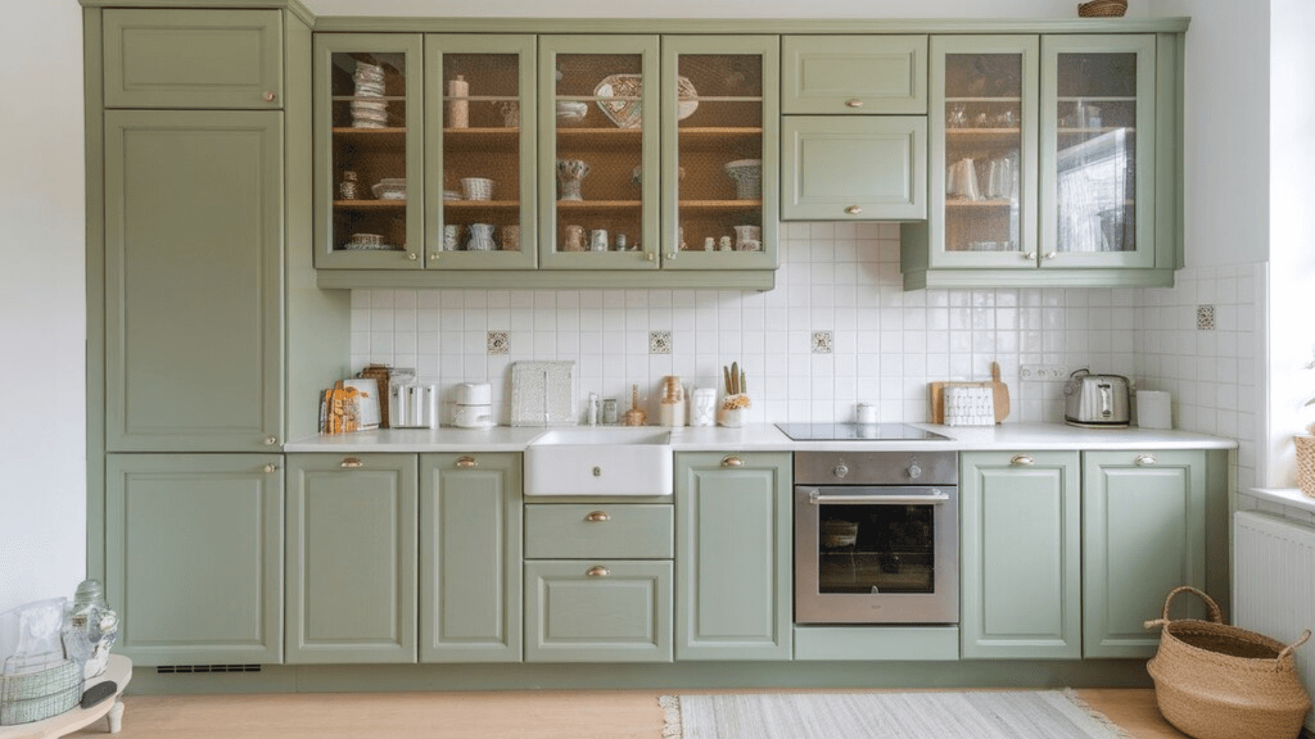 Sage Green and Cream
