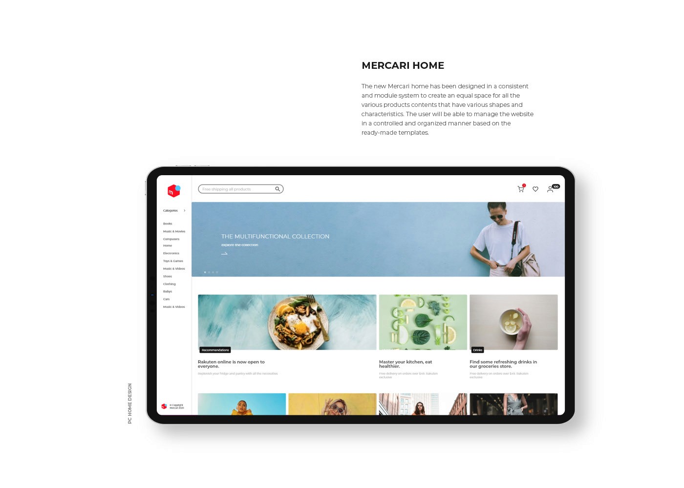 Mercari UX/UI Design | Home page design