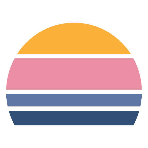 retro sunset png