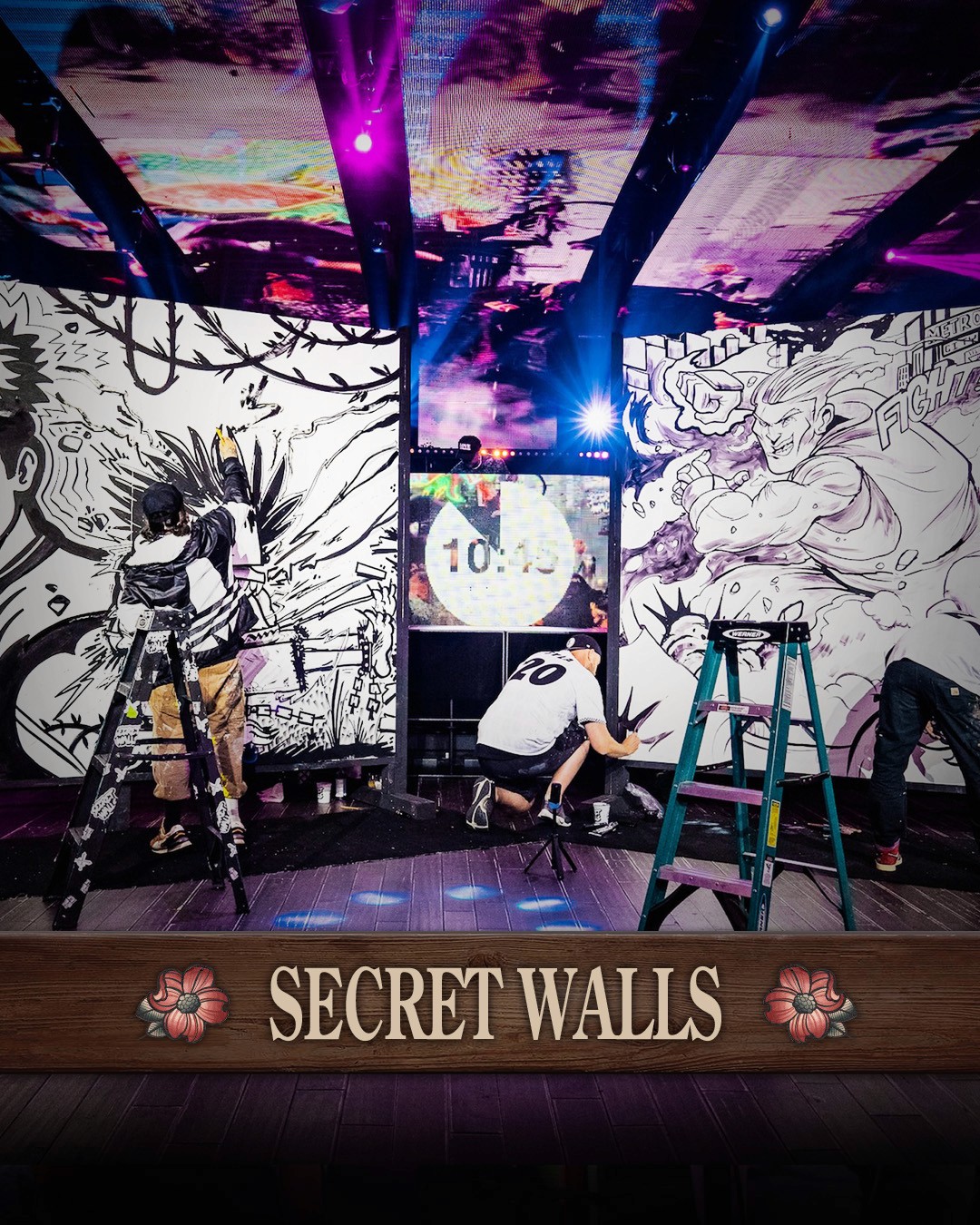 Secret walls live art painting