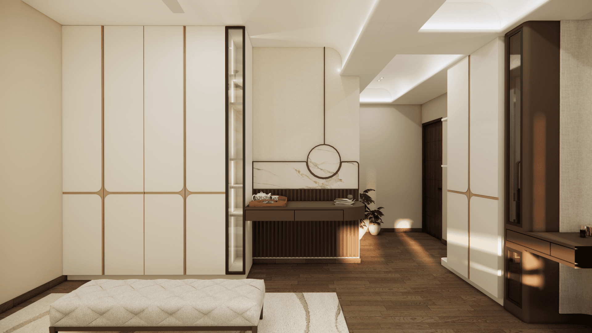Contact section image featuring a modern interior design space.