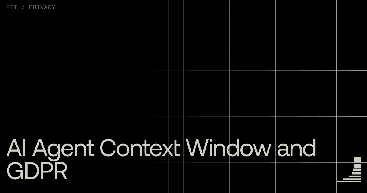 Waxell blog cover: AI agent context window GDPR data minimization