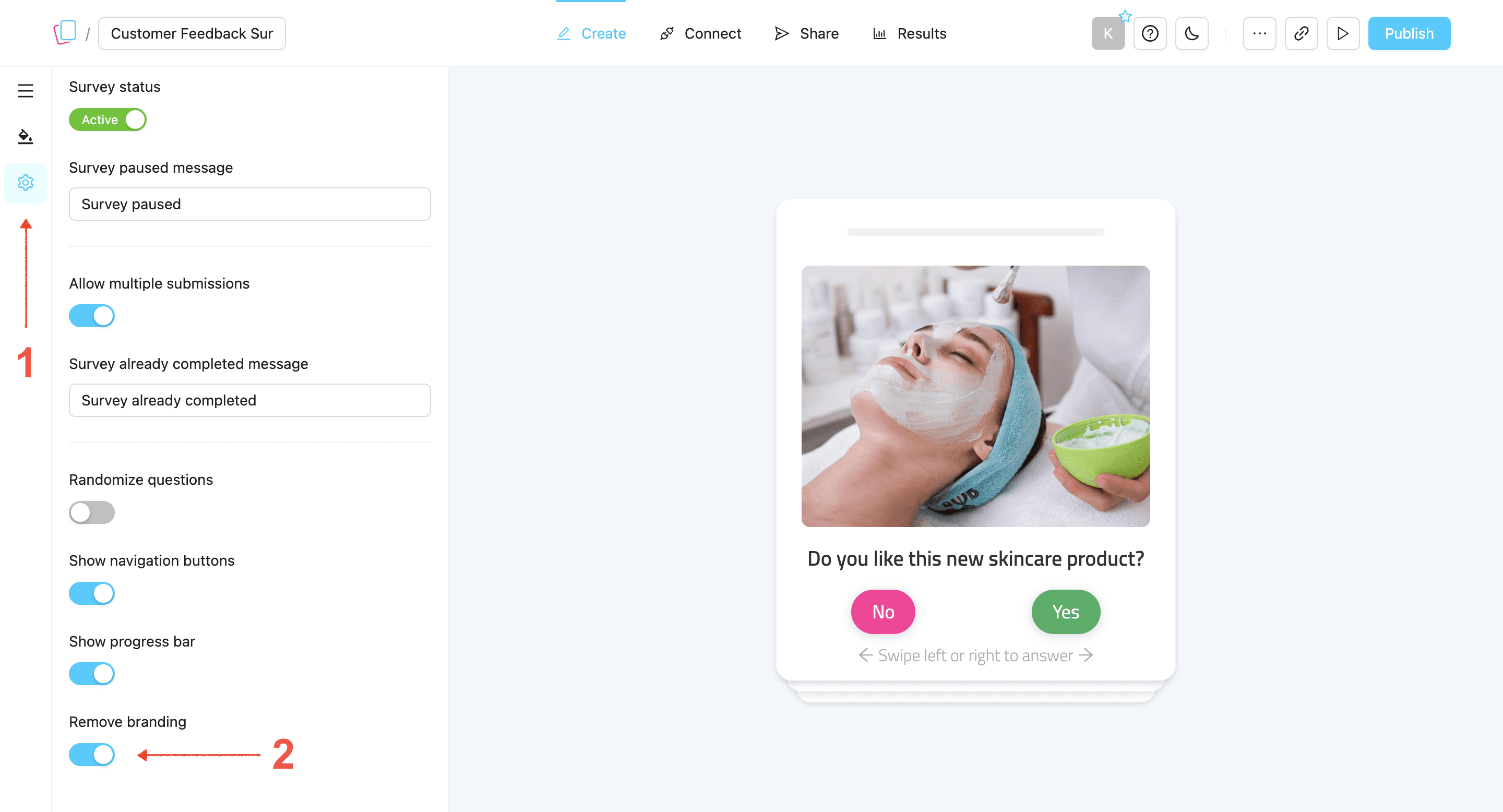Remove branding option