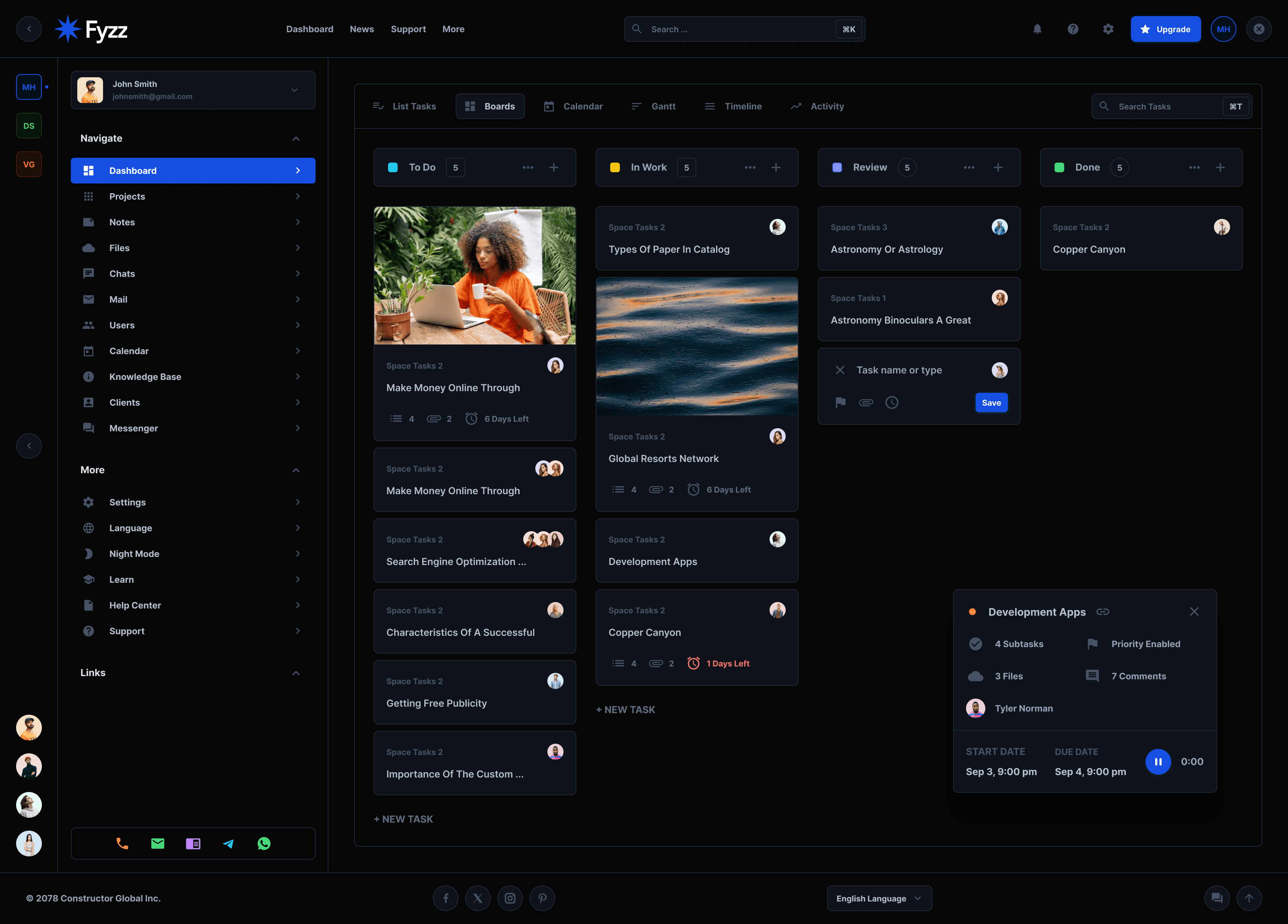 Fyzz Dashboard