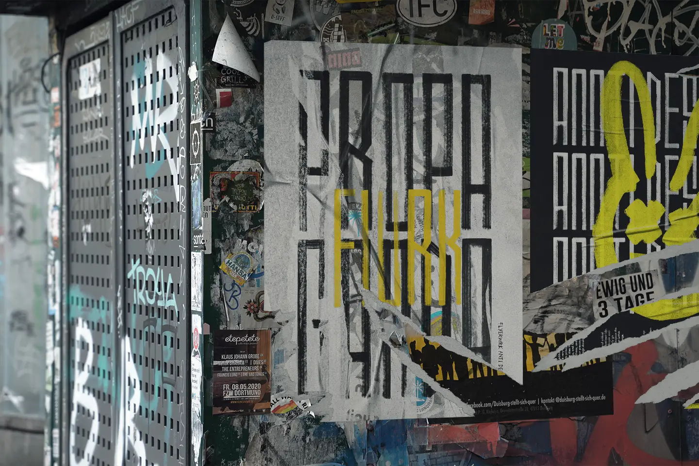 Markerize graffiti style street poster mockup showcasing hand drawn marker typography and urban art elements