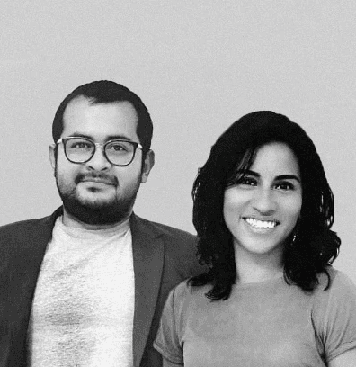 Retrato de Bucio Casco. Dos personas.