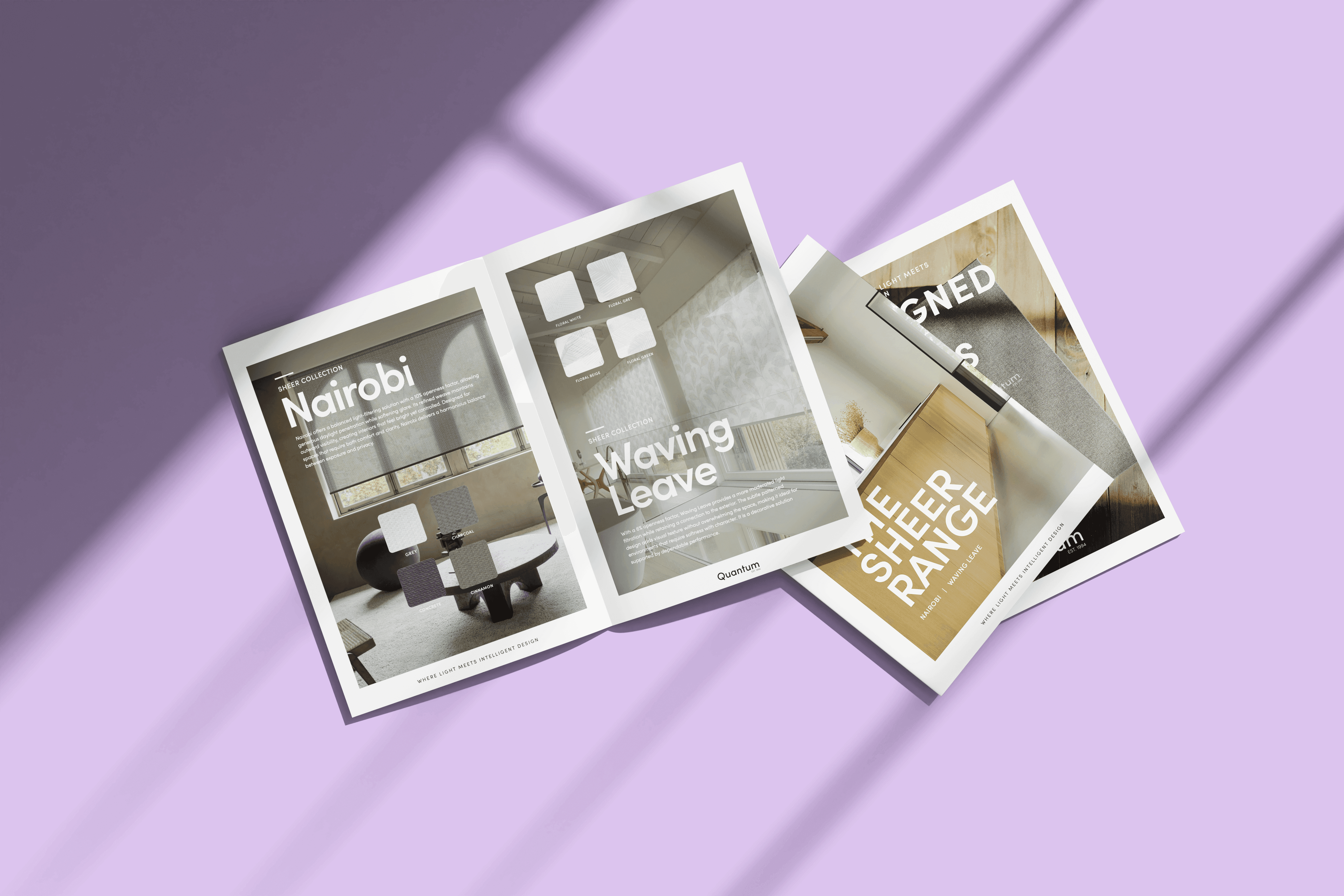 More journal than brochure. This piece was designed for a niche audience who already understands the category and needed to be spoken to accordingly. The content was written and structured entirely in house, capturing the essence of a new product range in a format that feels elevated, considered, and worth keeping. The kind of print piece that builds client loyalty not through persuasion but through the quality of the experience itself