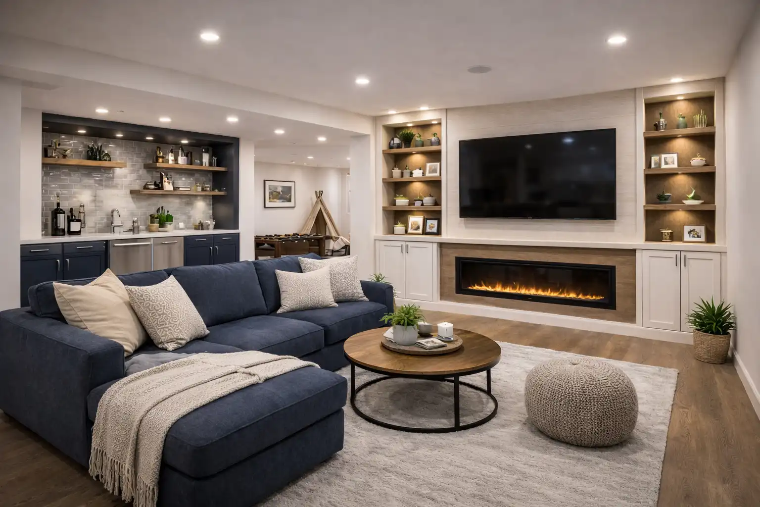 basement after renovation