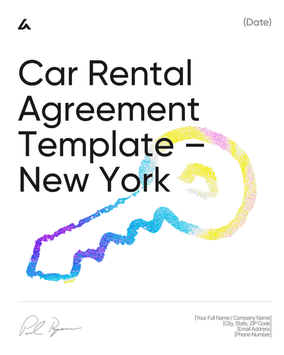 Car Rental Agreement Template – New York