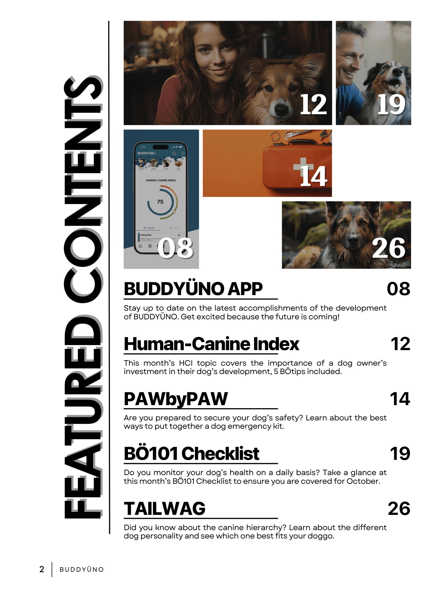 buddyuno, dog magazine, page 2