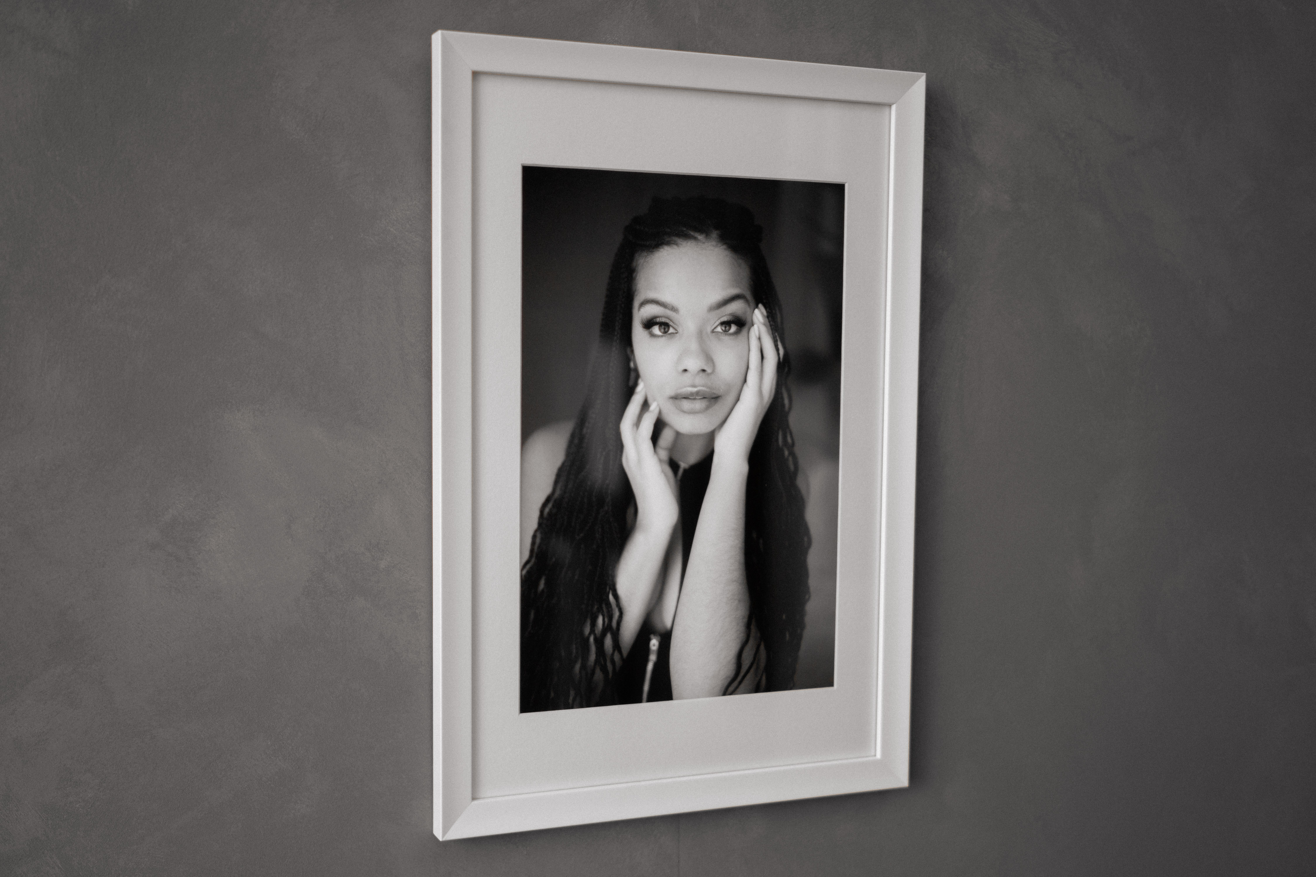 Framed portrait by sensual boudoir art in Solothurn, Switzerland.