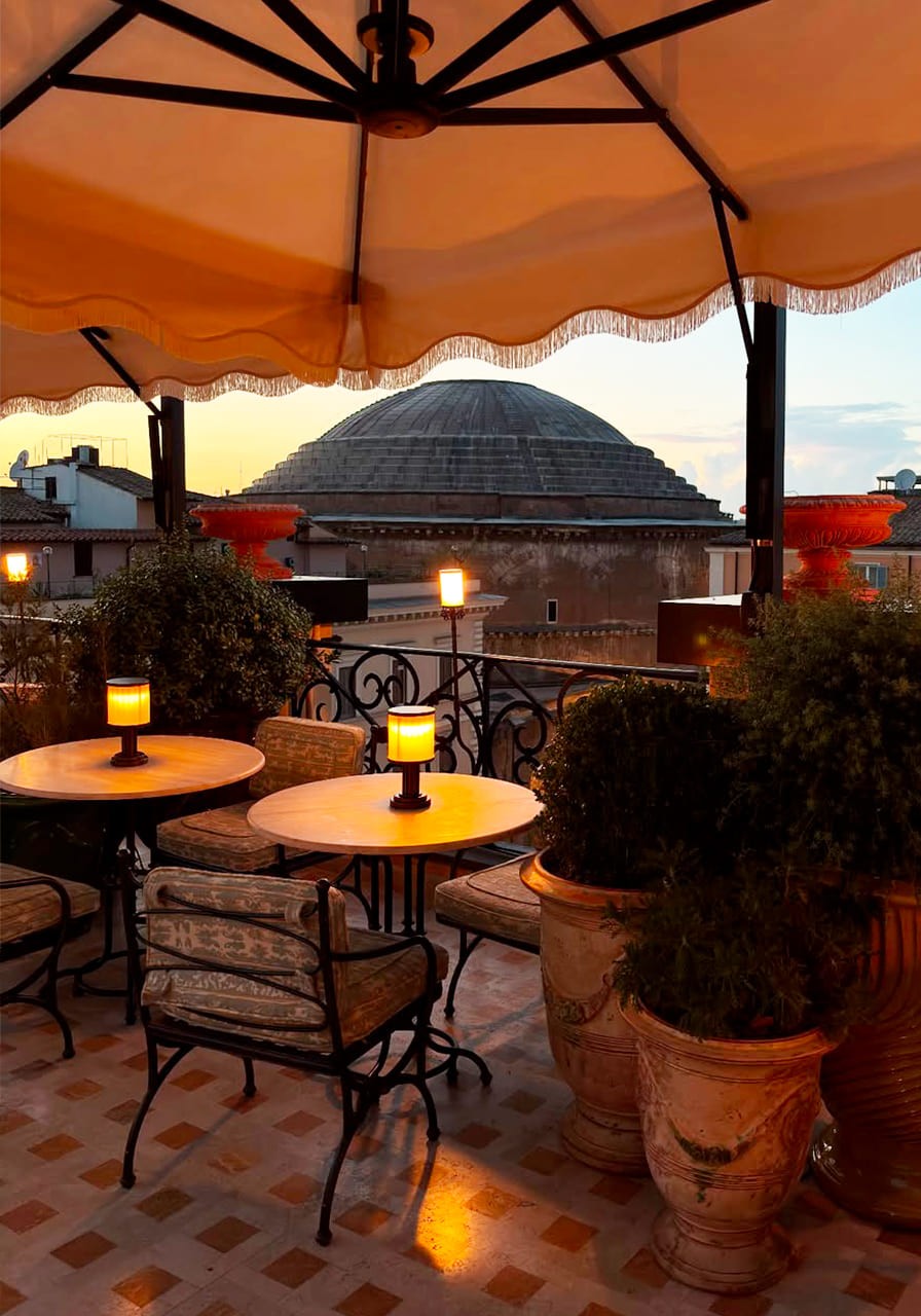 Крыша отеля Orient Express Минерва в Риме