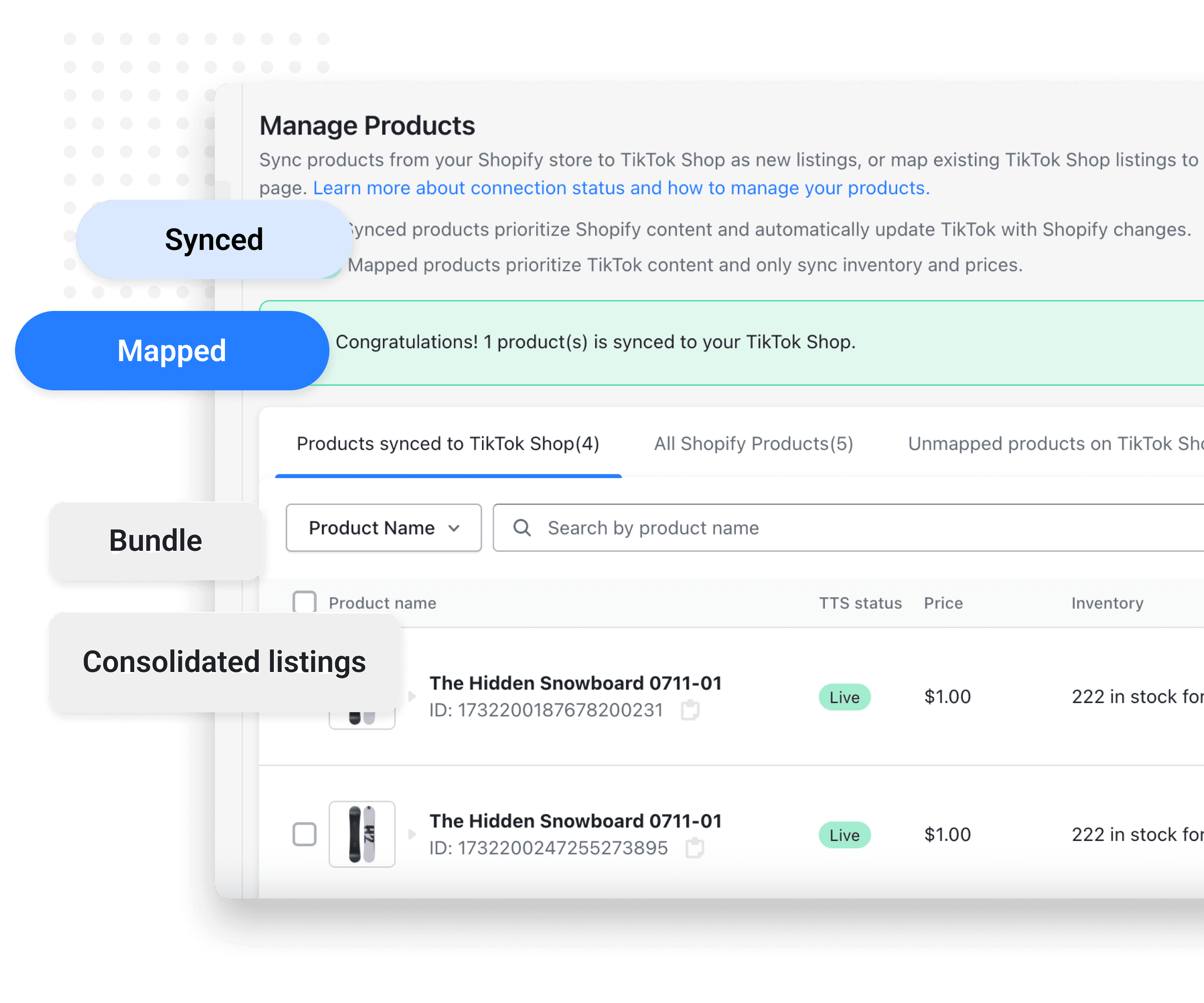 Product Inventory Sync Feature of ShoppeDance