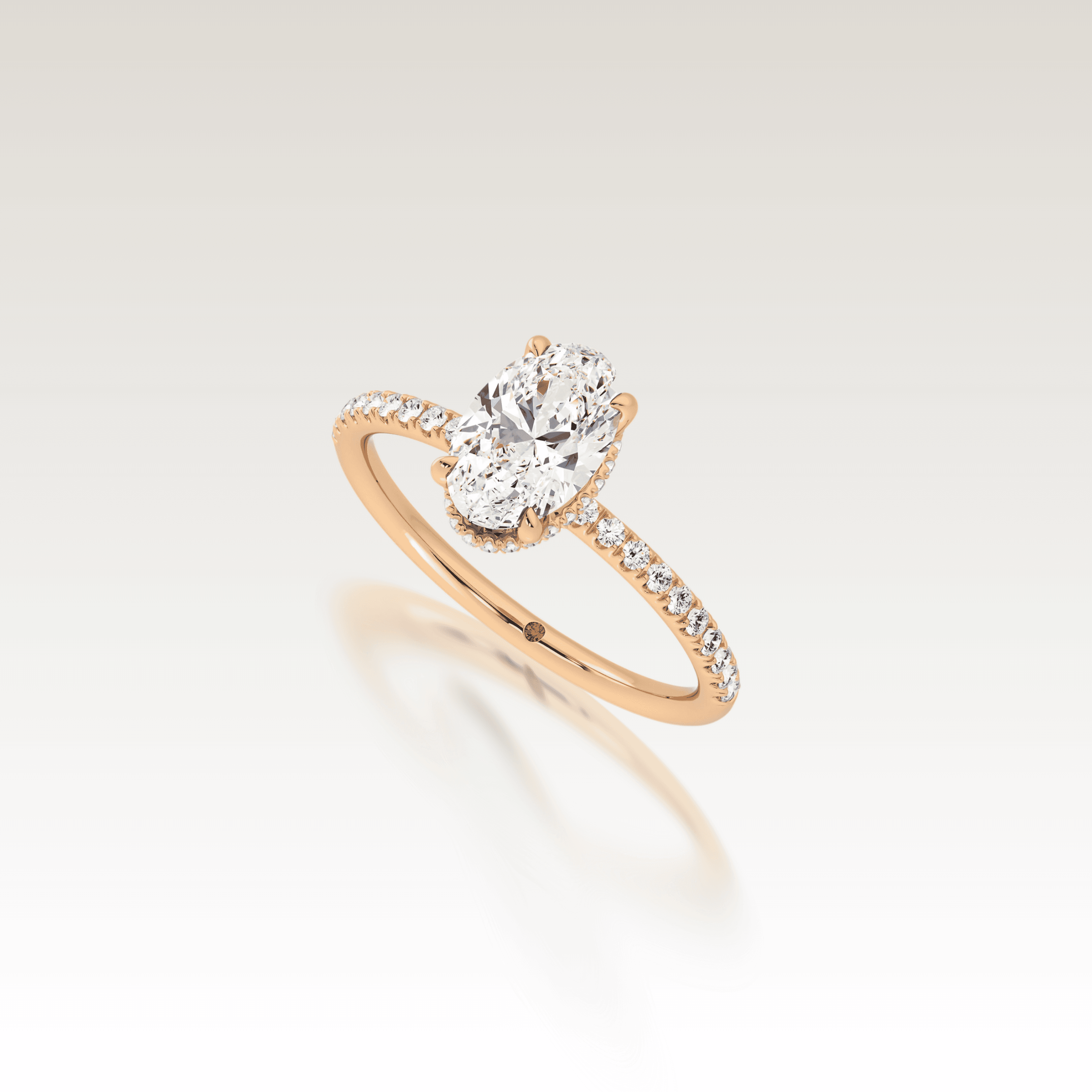 Pavé Oval Love Knot Diamond Ring image 1