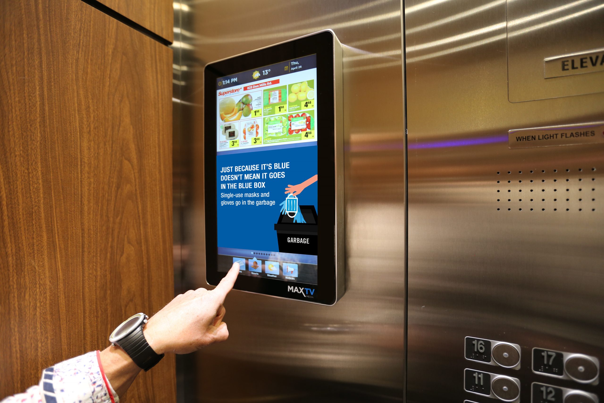 IES Touchscreen Displays for elevators