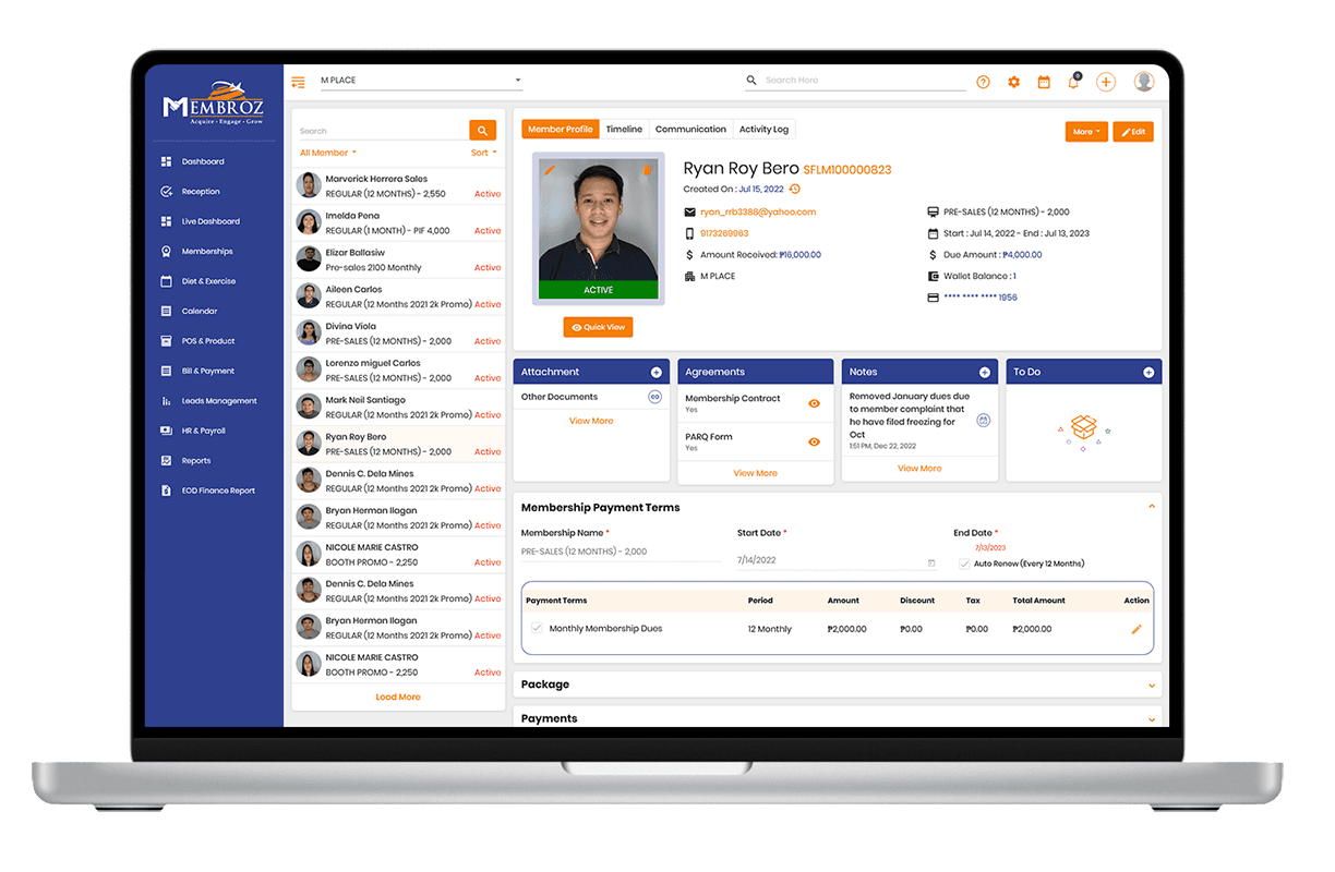 Membroz SaaS Application