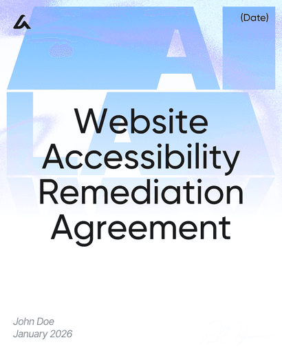 Website Accessibility Remediation Agreement