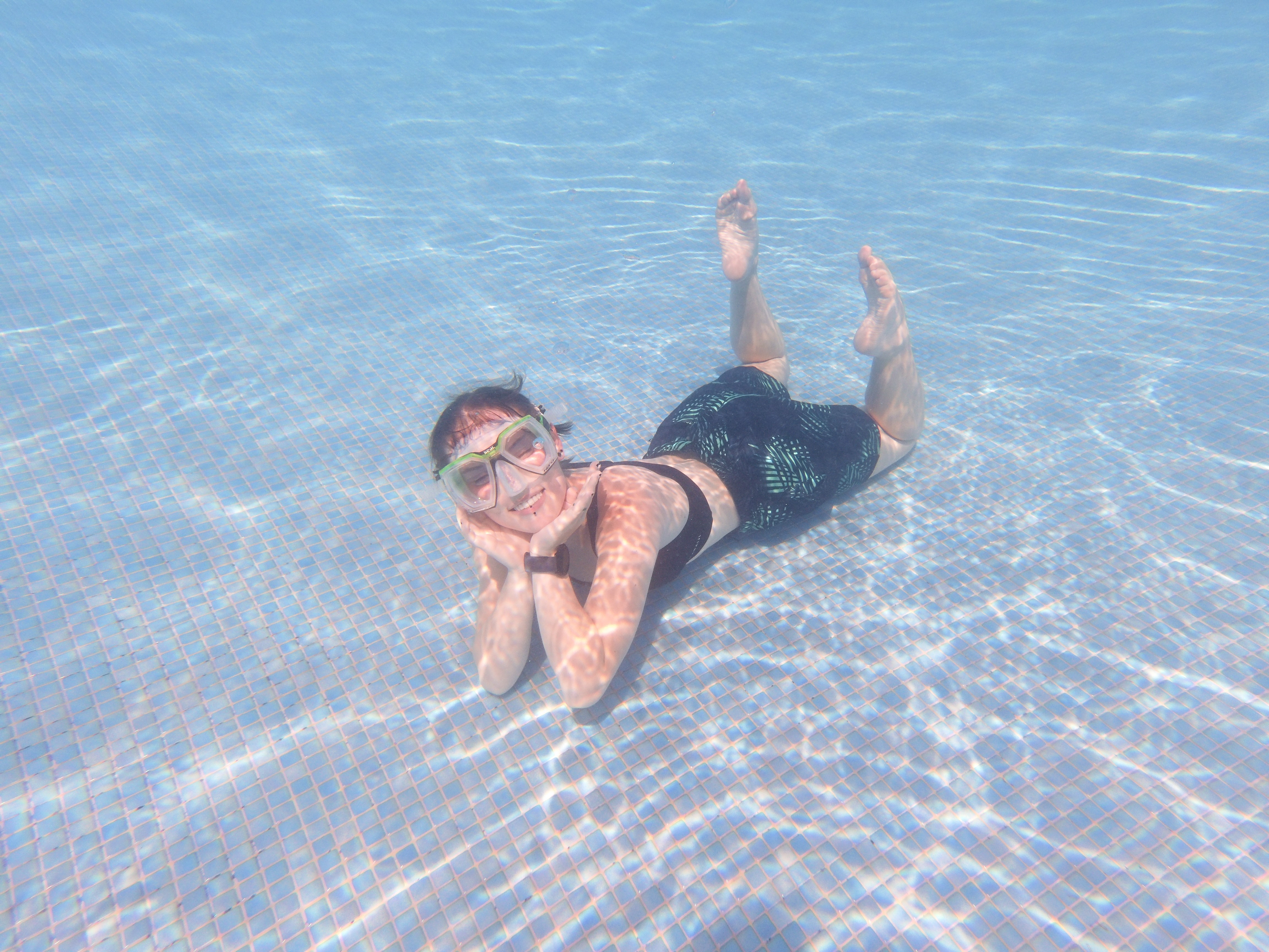 Rock bottom of the pool