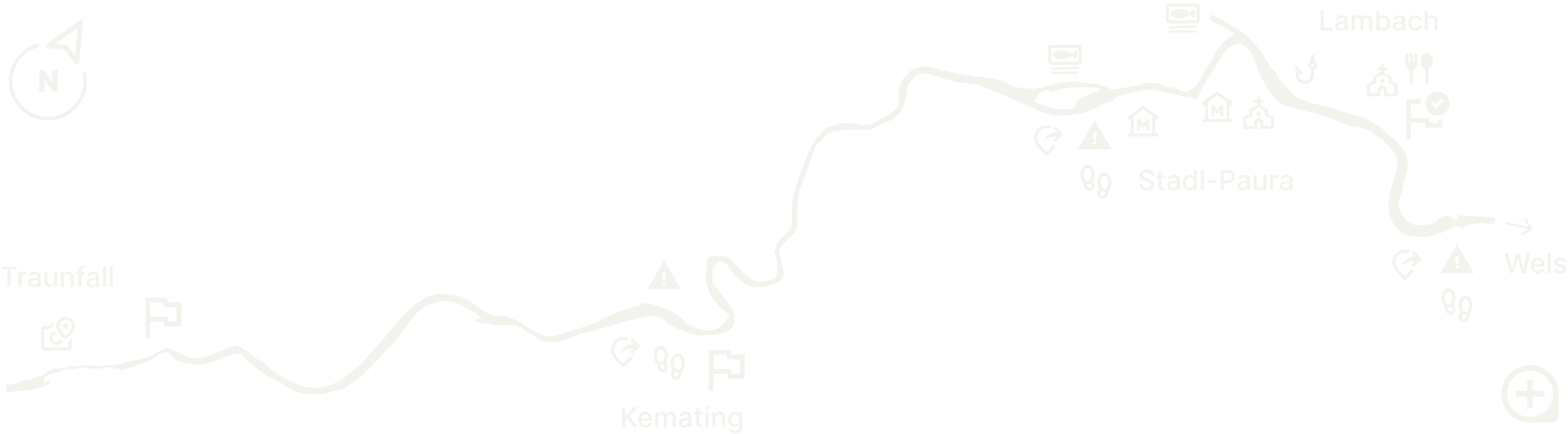 Übersicht Karte Tour TraunXperience Traunfall Lambach Oberösterreich