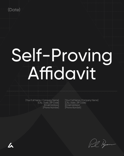 Self-Proving Affidavit