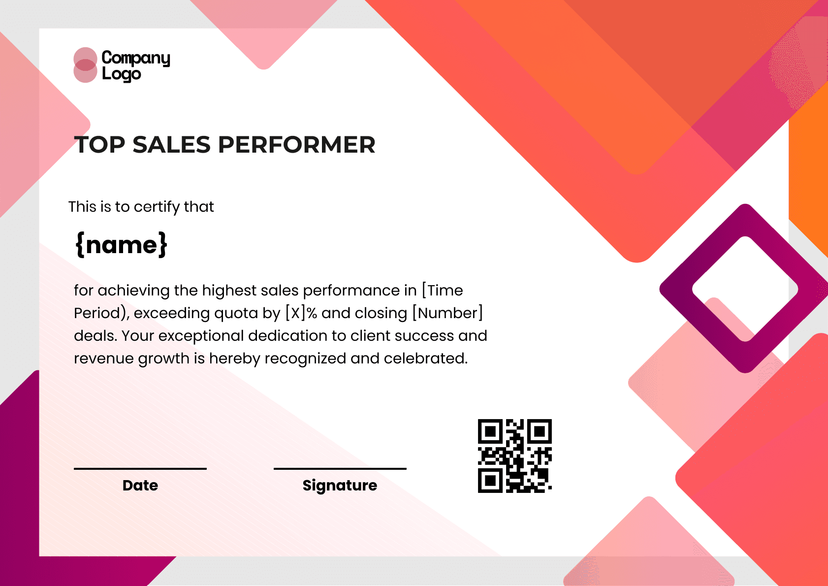 Wauld - Professional and attractive green recognition badge template