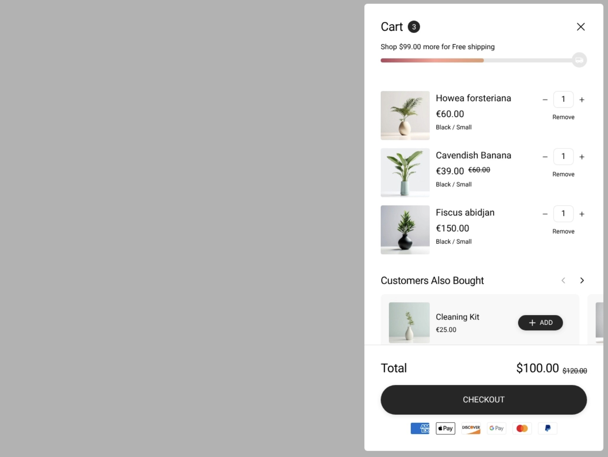 cart drawer example template
