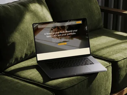 Fallbrook FI website on a laptop