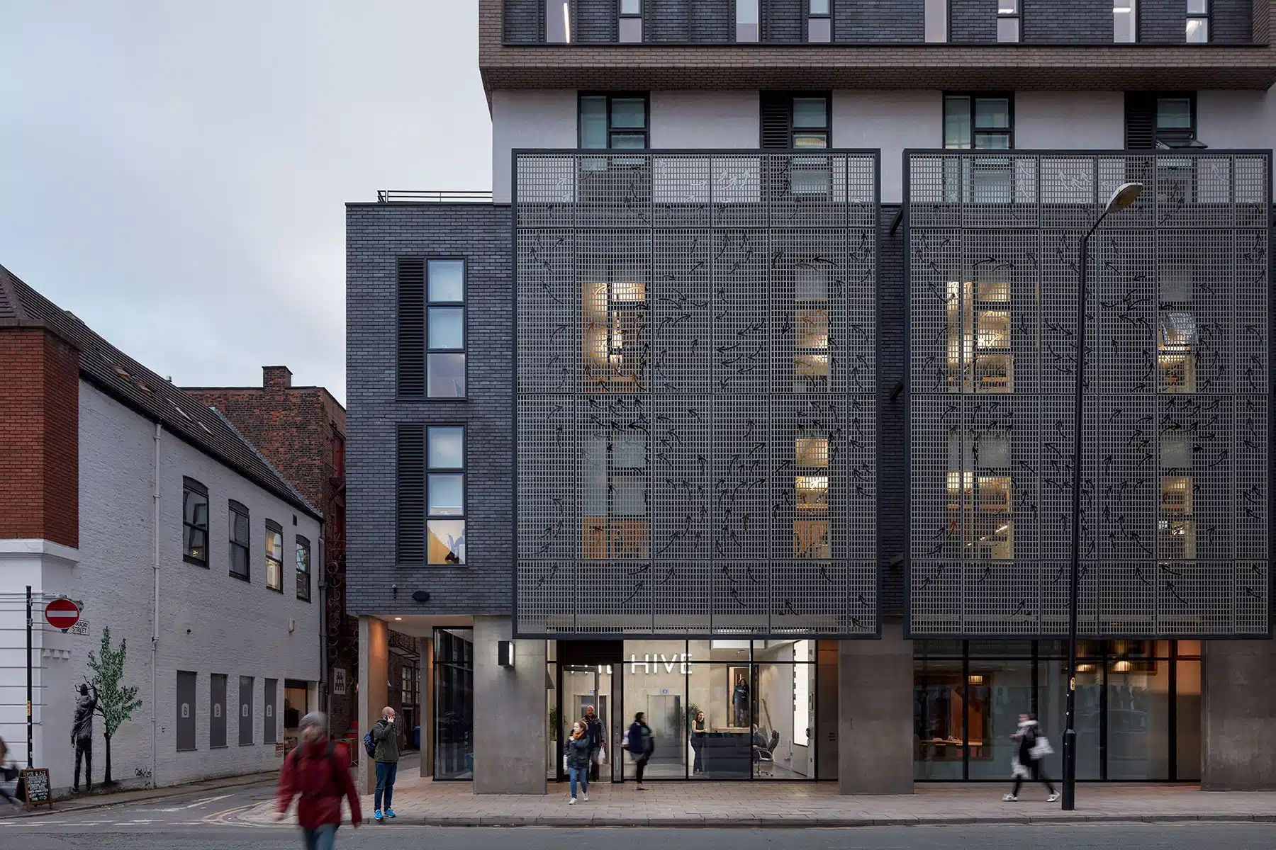 Office Picture with dark elements and blue light