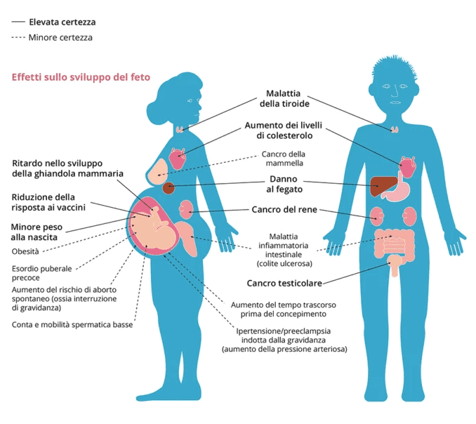 Malattie causate da inquinamento pfas