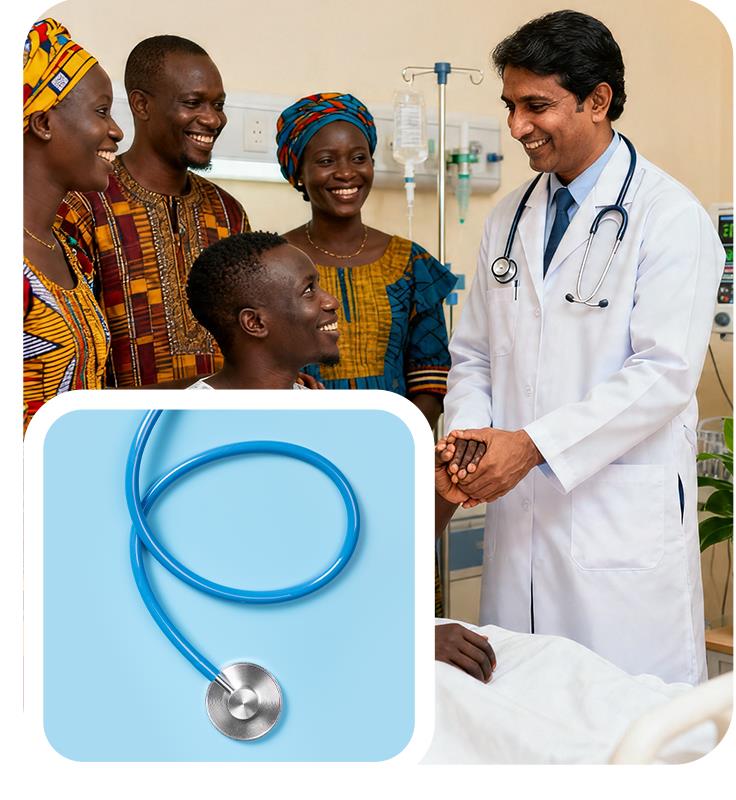 With CureBridge, patients from Uganda receive complete assistance for a smooth journey to India, including: