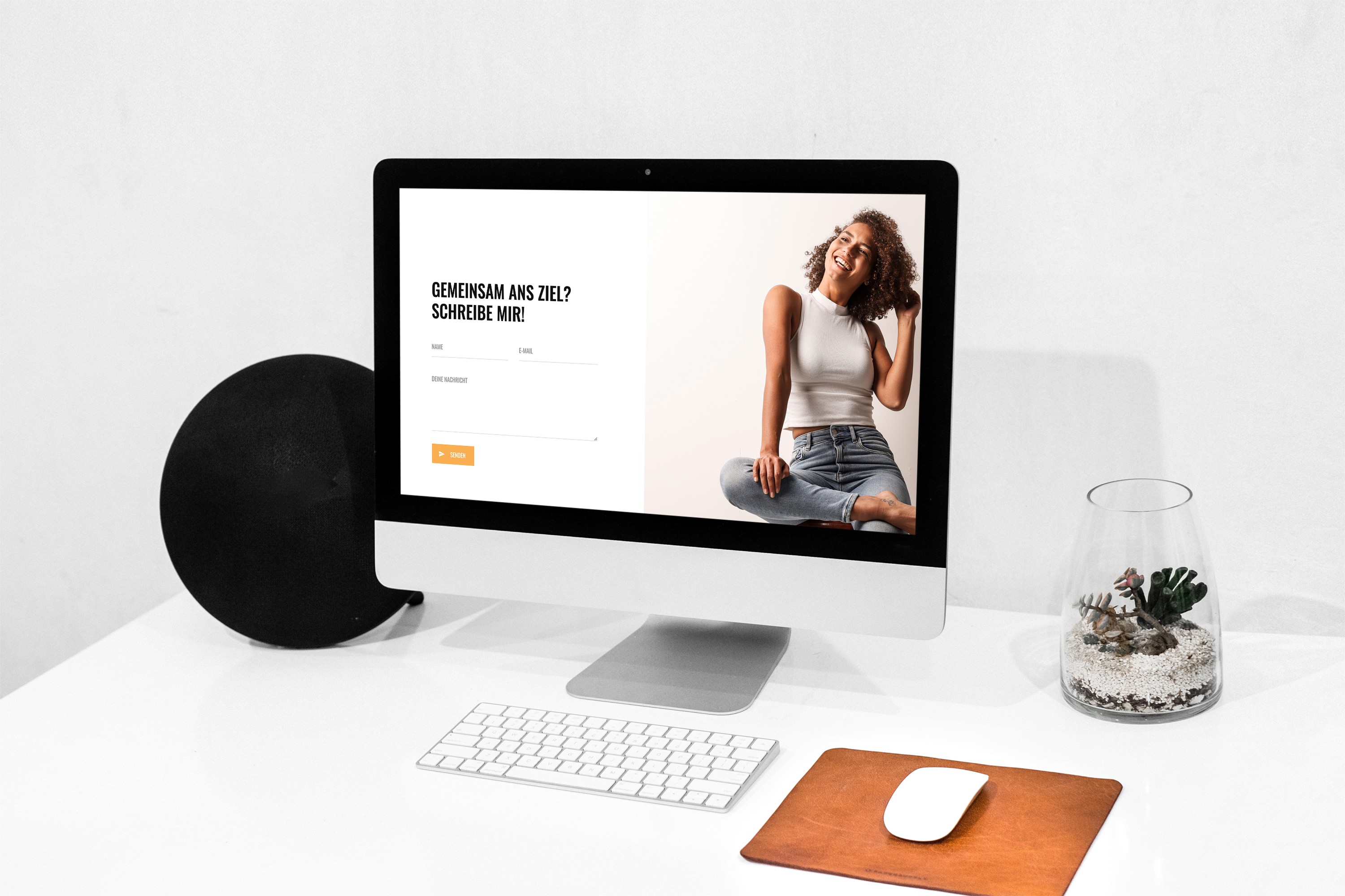 Mockup von einem iMac auf der Seite Maria-kraemer.de