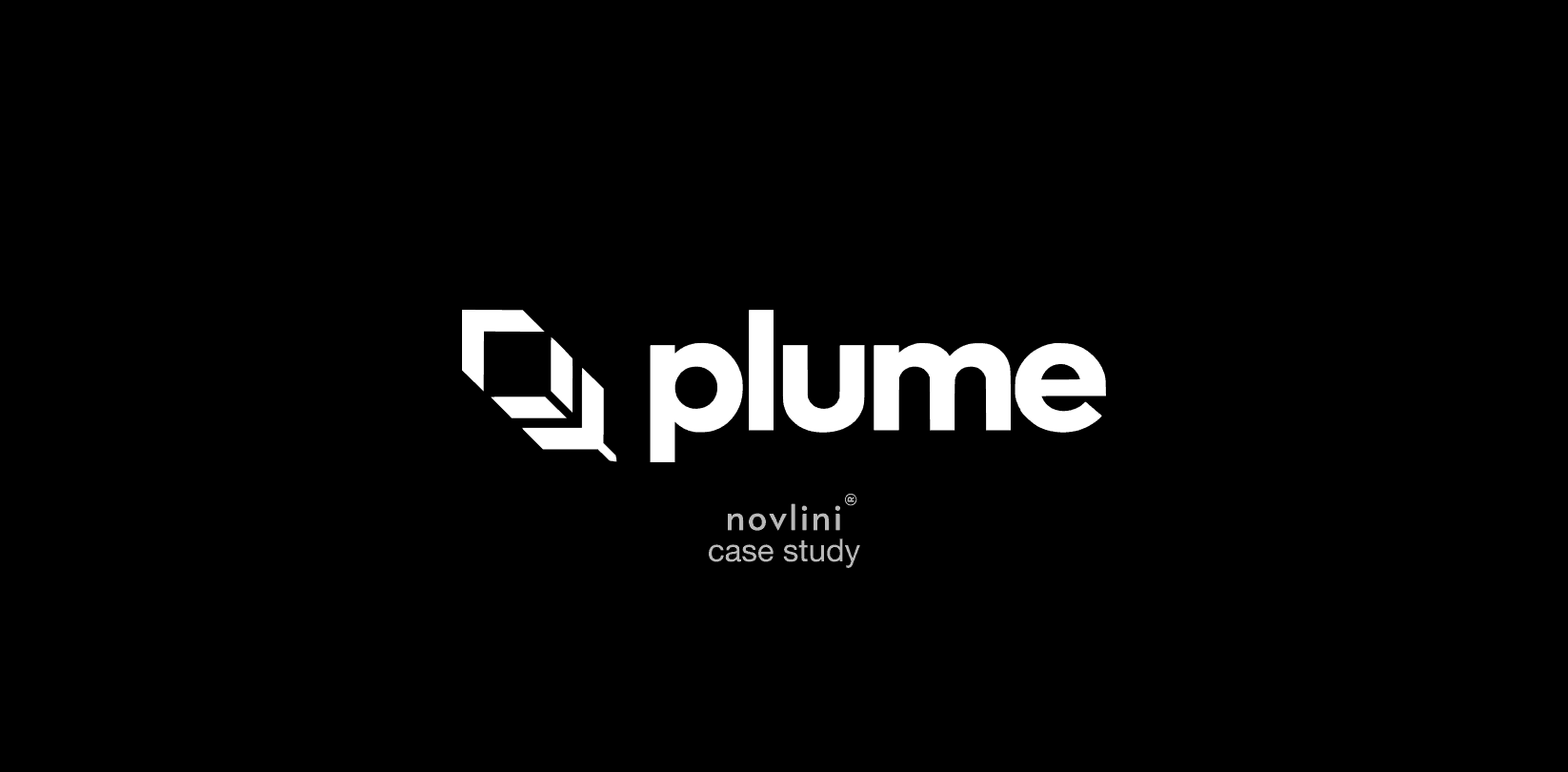 Screenshot of Plume website homepage with tagline ‘RWAs That Feel Just Like Crypto,’ shown on a dark blue dotted background with Plume and Novlini logos below.