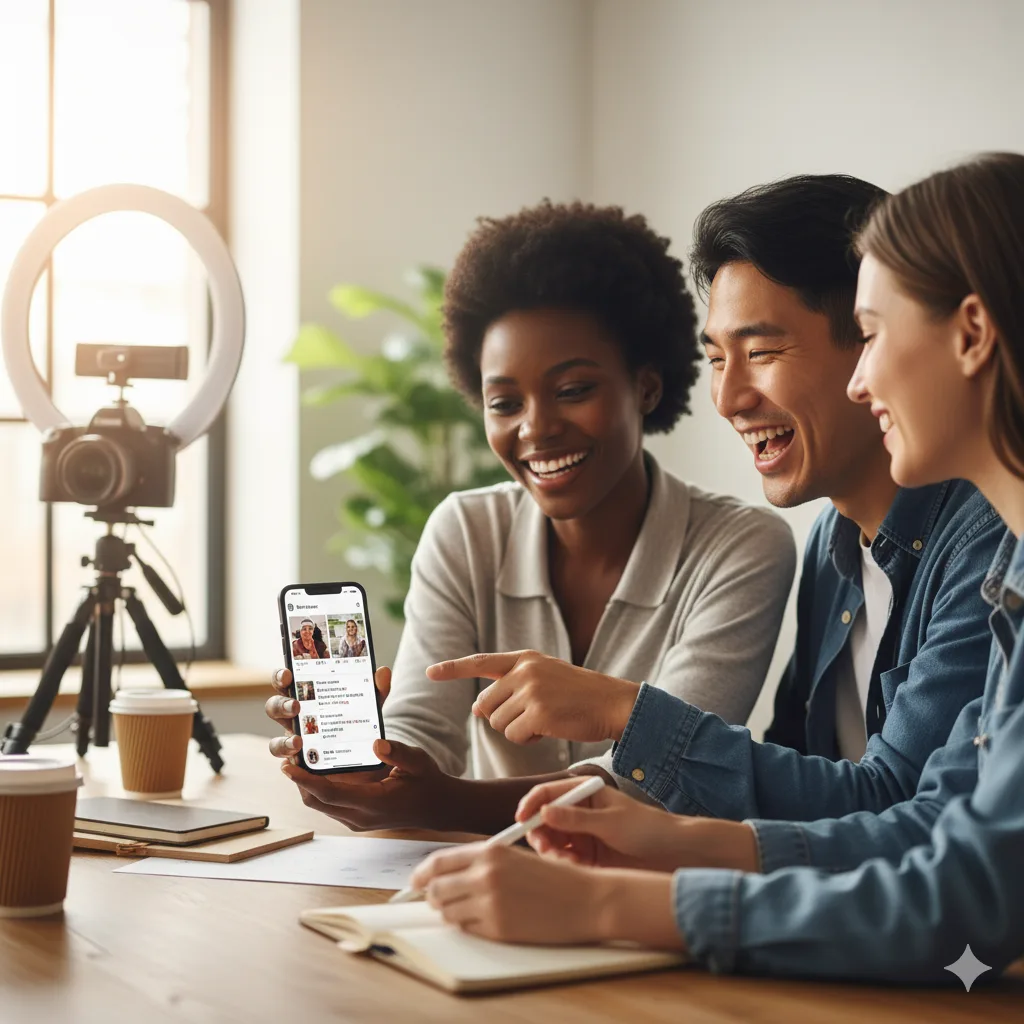 Team collaborating on social media strategy and Google optimization – RJP.design, Web Design Agency NYC delivering website design, SEO, and digital marketing solutions.