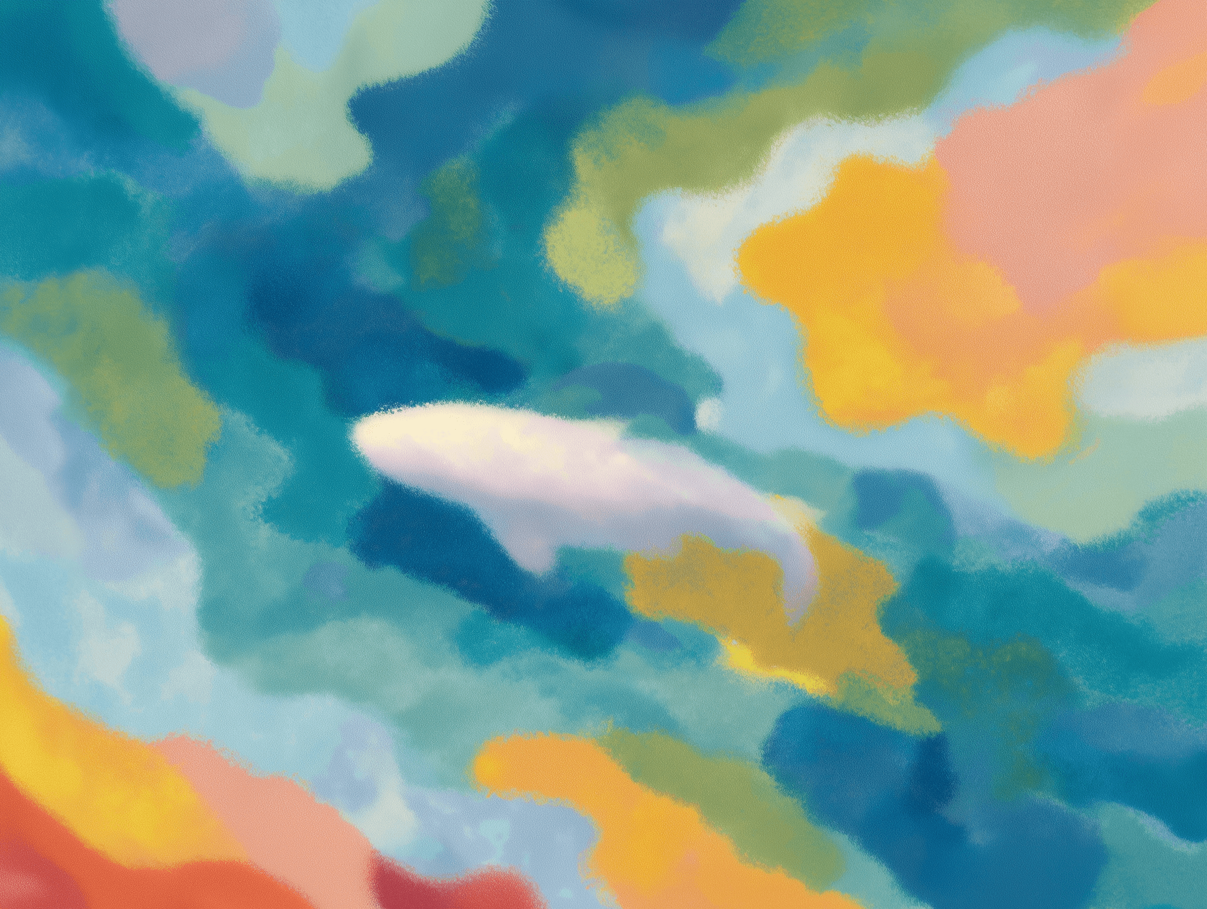 Abstrakt illustrasjon av fisk i havet