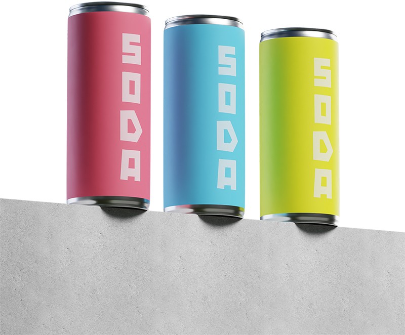 Three colorful, cylindrical battery packs in pink, blue, and green, resting on a gray surface.