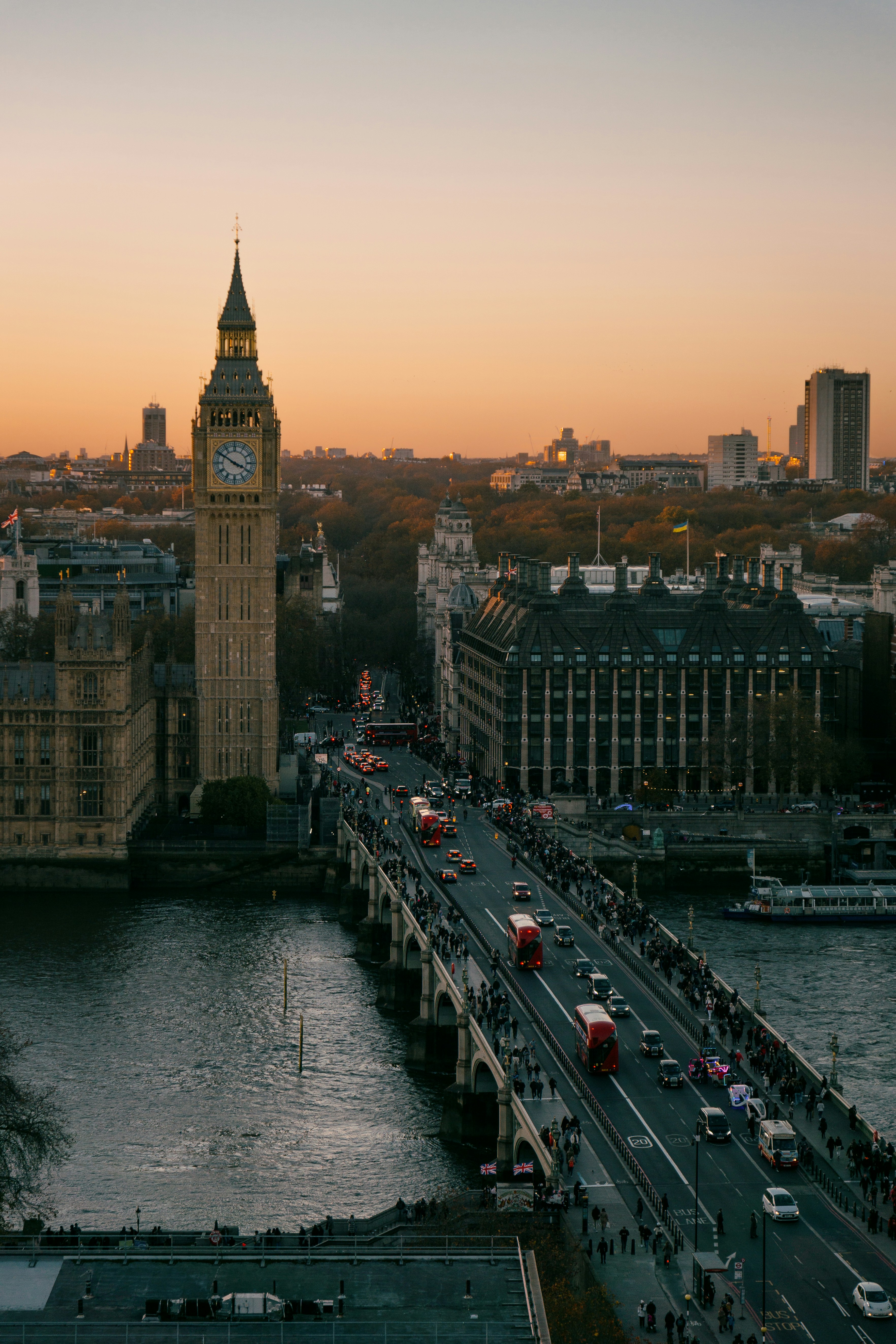 Westminster bridge at sunset