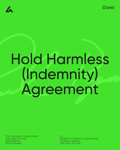 Hold Harmless (Indemnity) Agreement