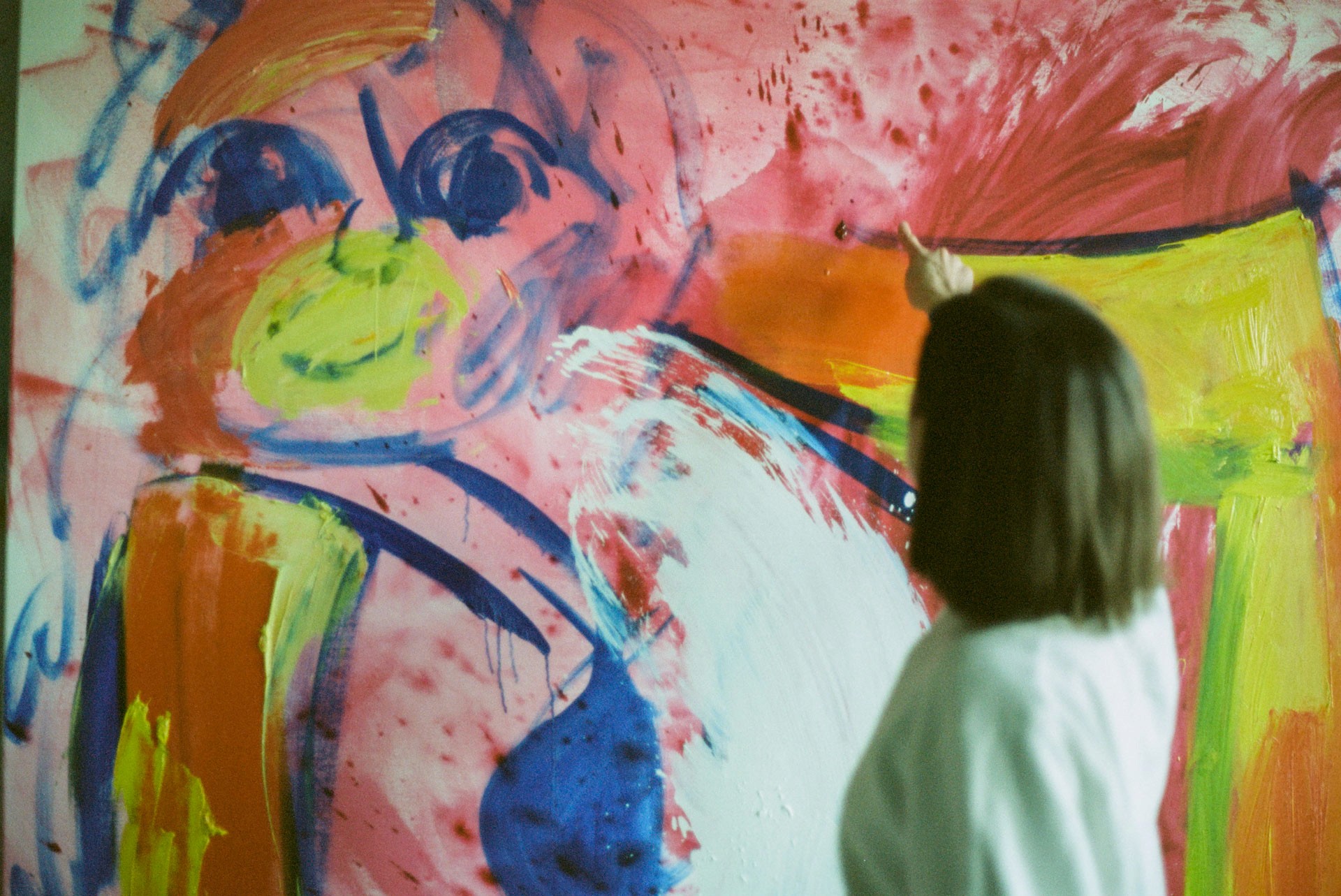 Aileen in her studio 2, 2021, 35mm color photograph