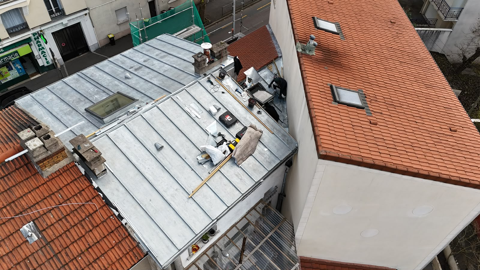 résultat final depuis la rue à Montreuil