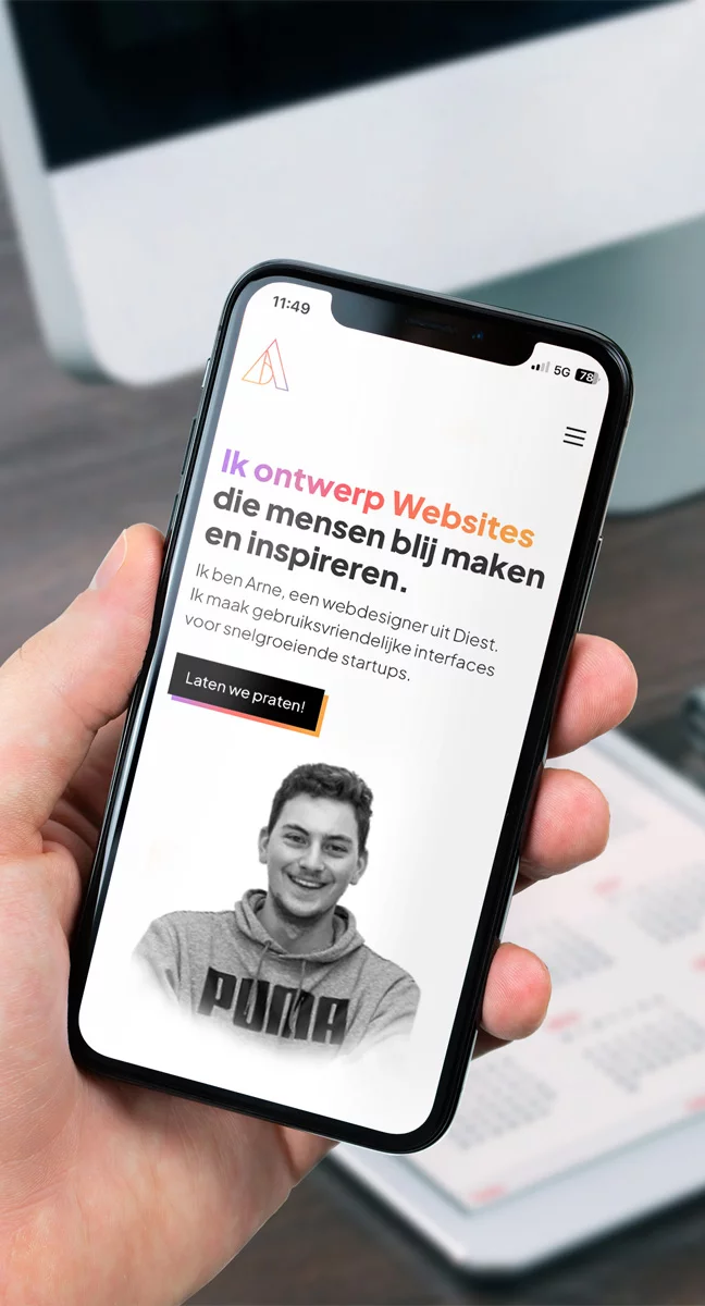 Responsive website op telefoon