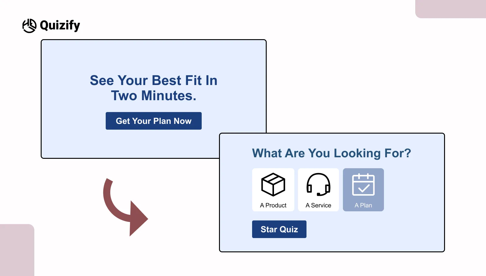 Outcome first Call to Action | Quizify