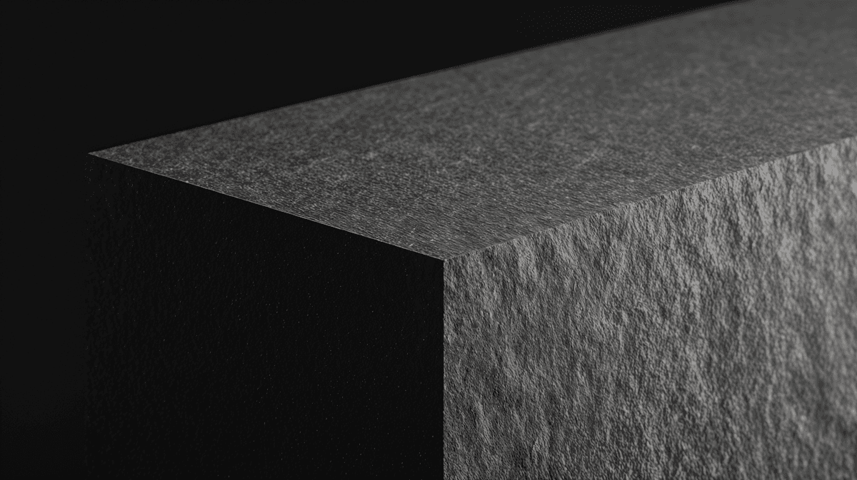 3D Gray Cube on Black Background
