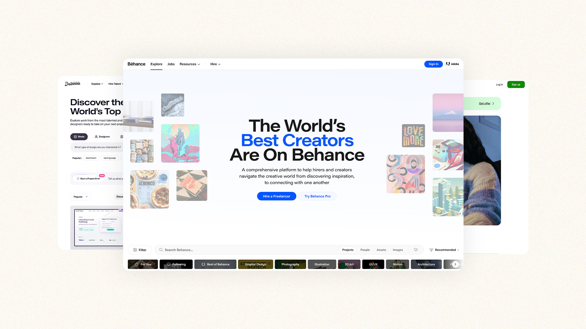 Portfolio Sites & Marketplaces | Behance | Dribbble | Upwork