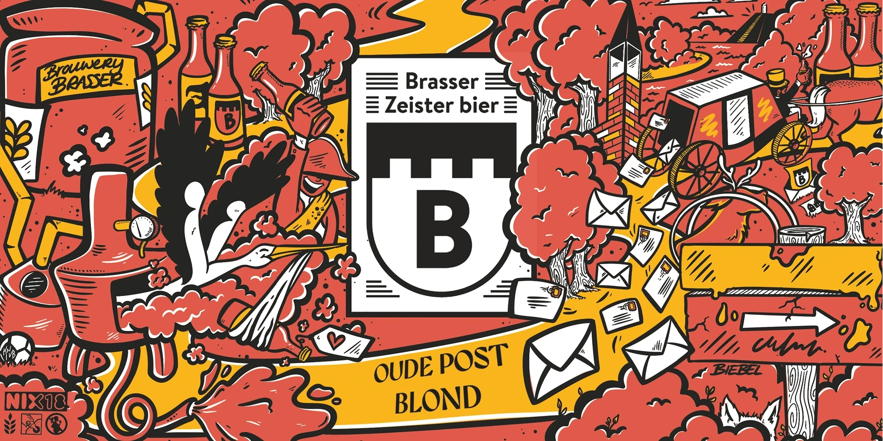 hero label oude post blond bier