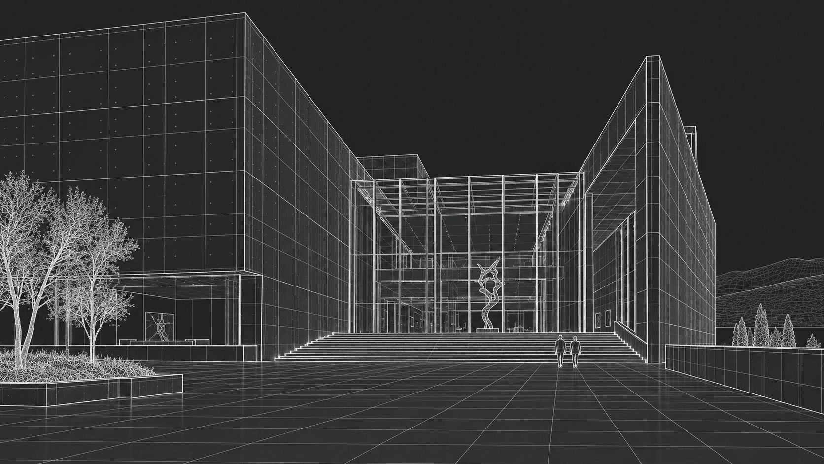 3D model stage of the cultural center design process