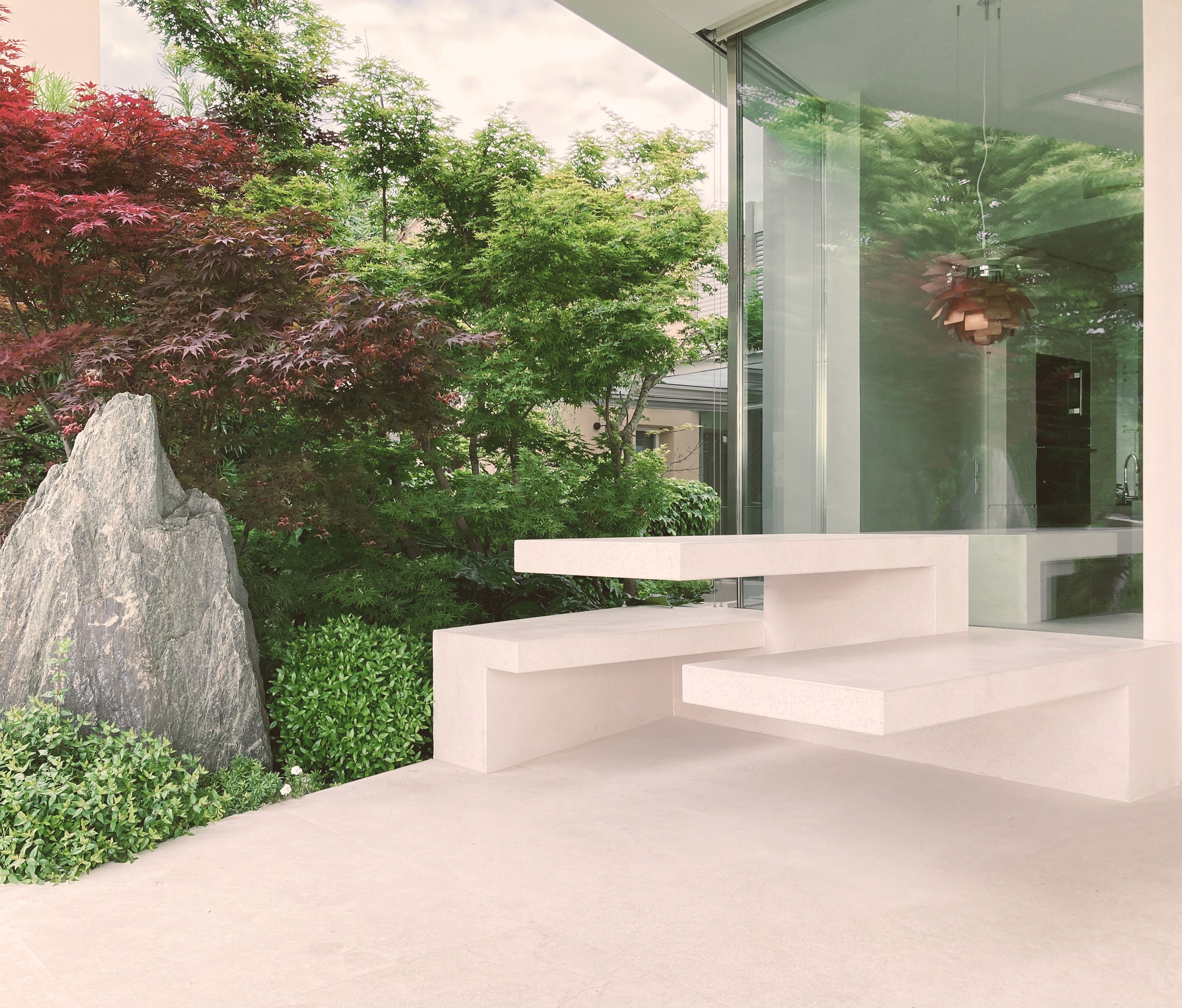 angolo colazione marmo esterno