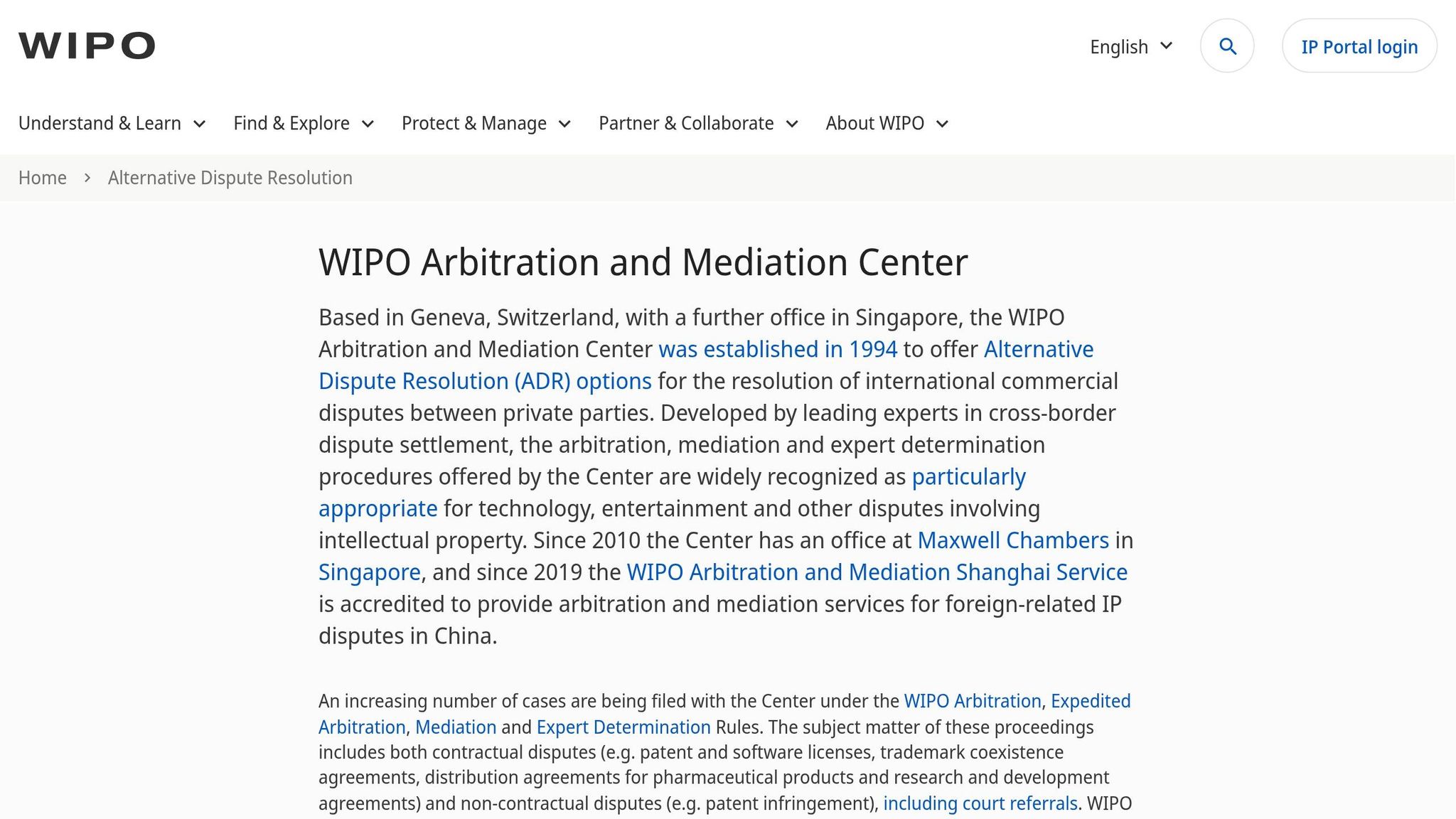 WIPO Arbitration and Mediation Center